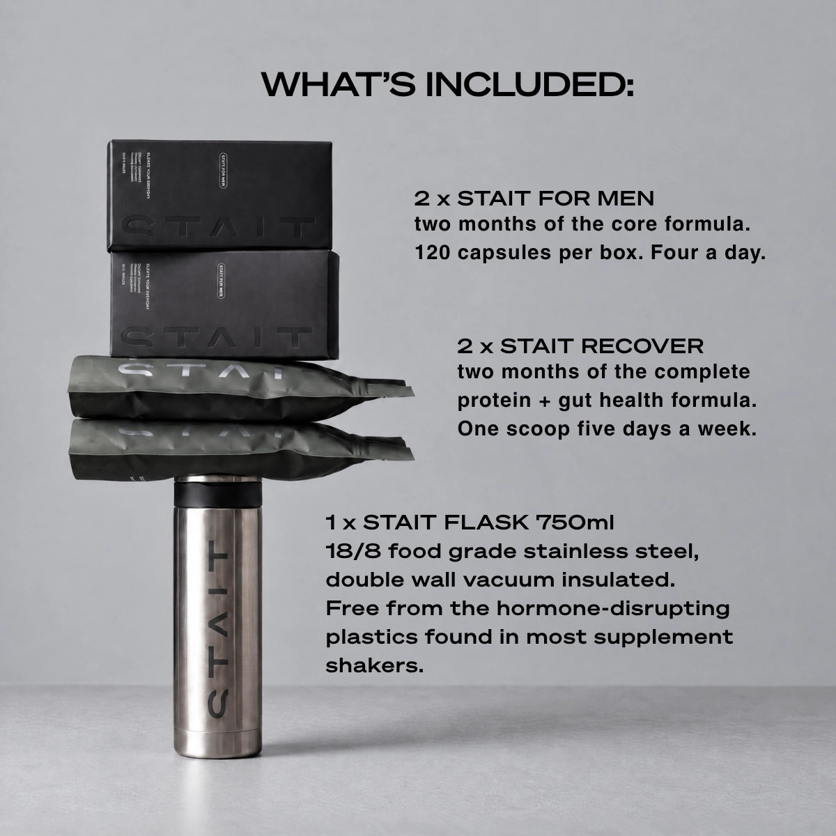 STAIT Starter Pack, The Two-Month Starter System for Men