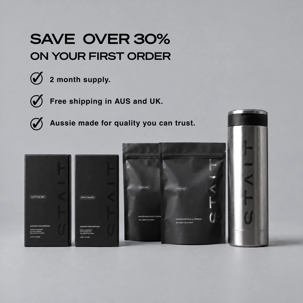 STAIT Starter Pack, The Two-Month Starter System for Men